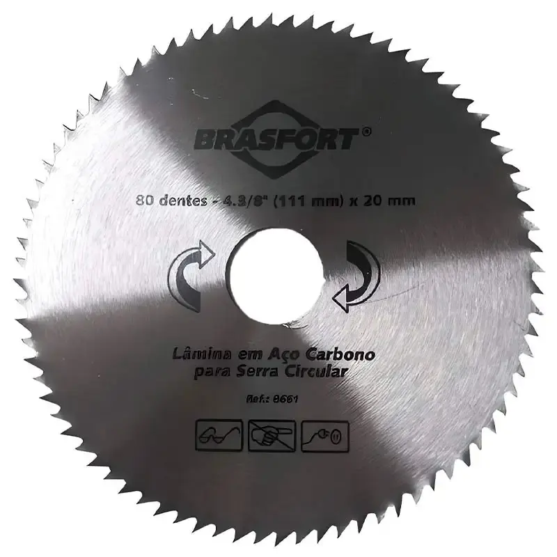 Serra circular 4.1/2 pol HSS para madeira 80 dentes kit com 20 unidades evald/brasfort — fotografia 2