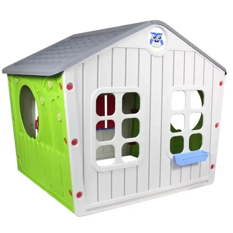Casinha de brinquedo cinza infantil criança + mini micro-ondas + mini kit chef BEL — fotografia 3