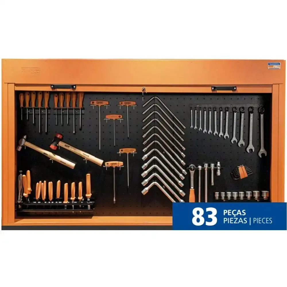 Painel de Ferramentas 160 x 93 x 23 CM Persiana Vertical Retrátil com 83 Peças TRAMONTINA — fotografia 4