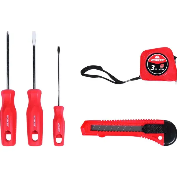 Kit de ferramentas manuais com 5 peç Worker — fotografia 11