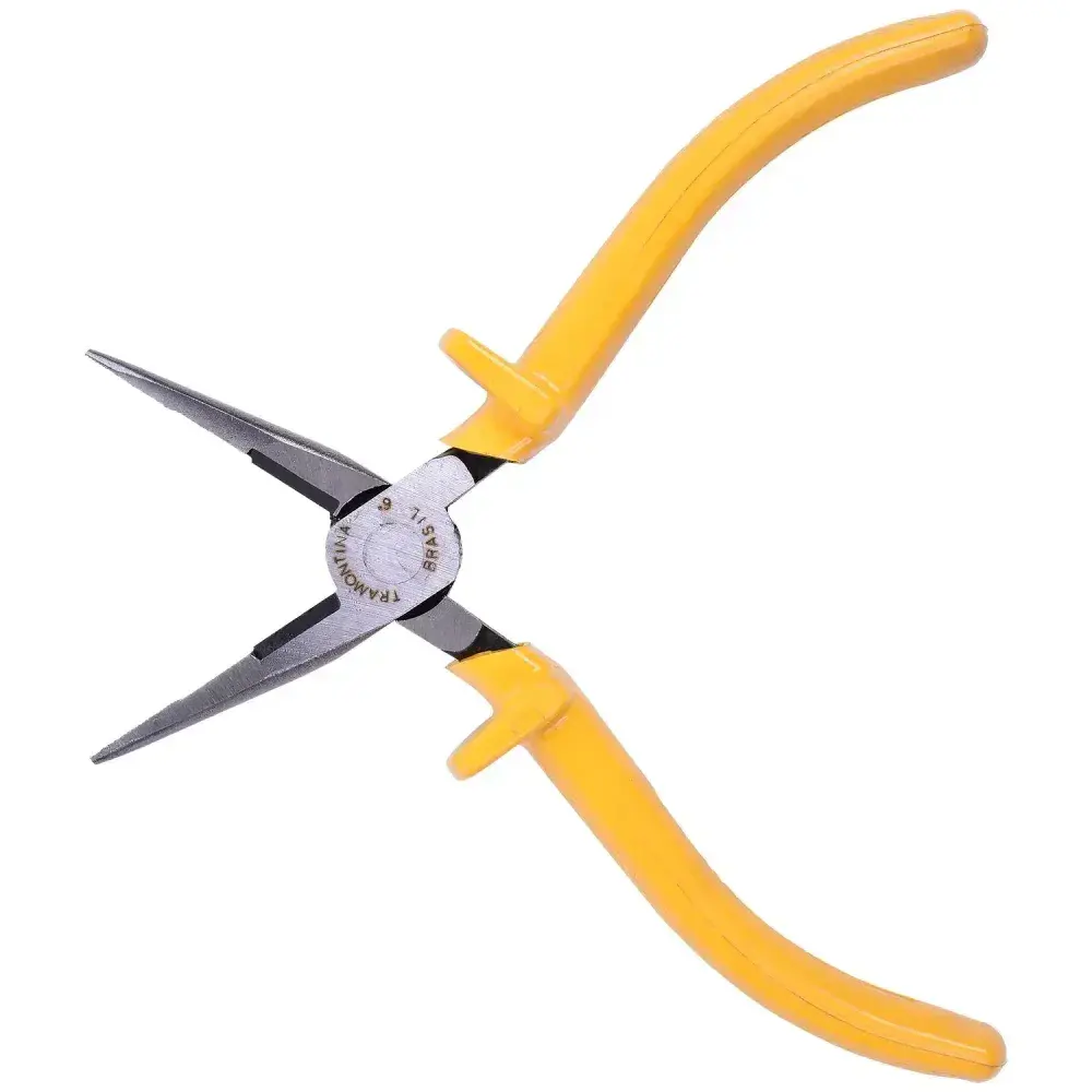 Alicate bico meia cana 6 1000V amarelo Tramontina — fotografia 8