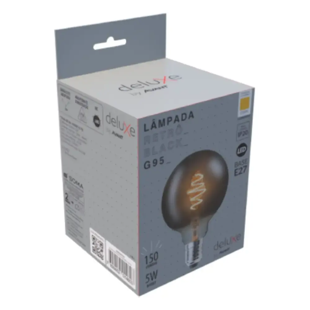 Lâmpada led retrô 5W 2200K luz amarela G95 bivolt Avant — fotografia 3
