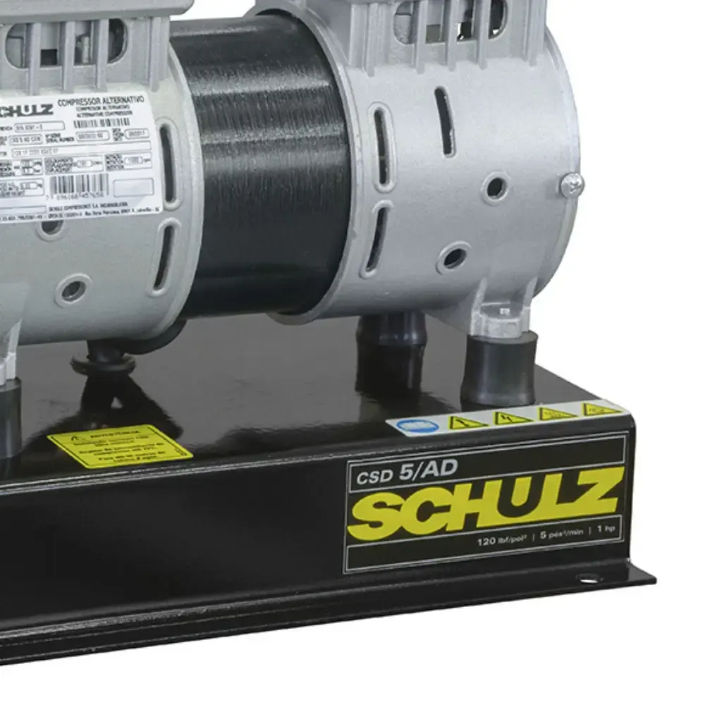 Compressor ar direto 1HP para poço artesiano silencioso sem óleo CSD5/AD Schulz 220 V — fotografia 3