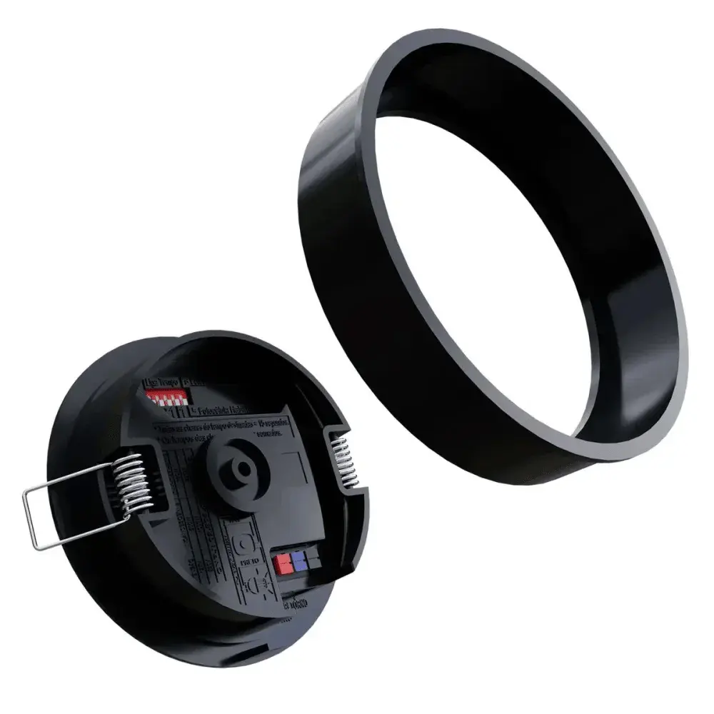 Sensor de presença QA19MP sobrepor e imbutir lente 360° bivolt preto da Qualitronix — fotografia 4