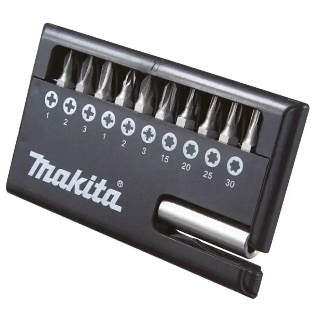 Estojo de bits em aço com 11 peças Makita