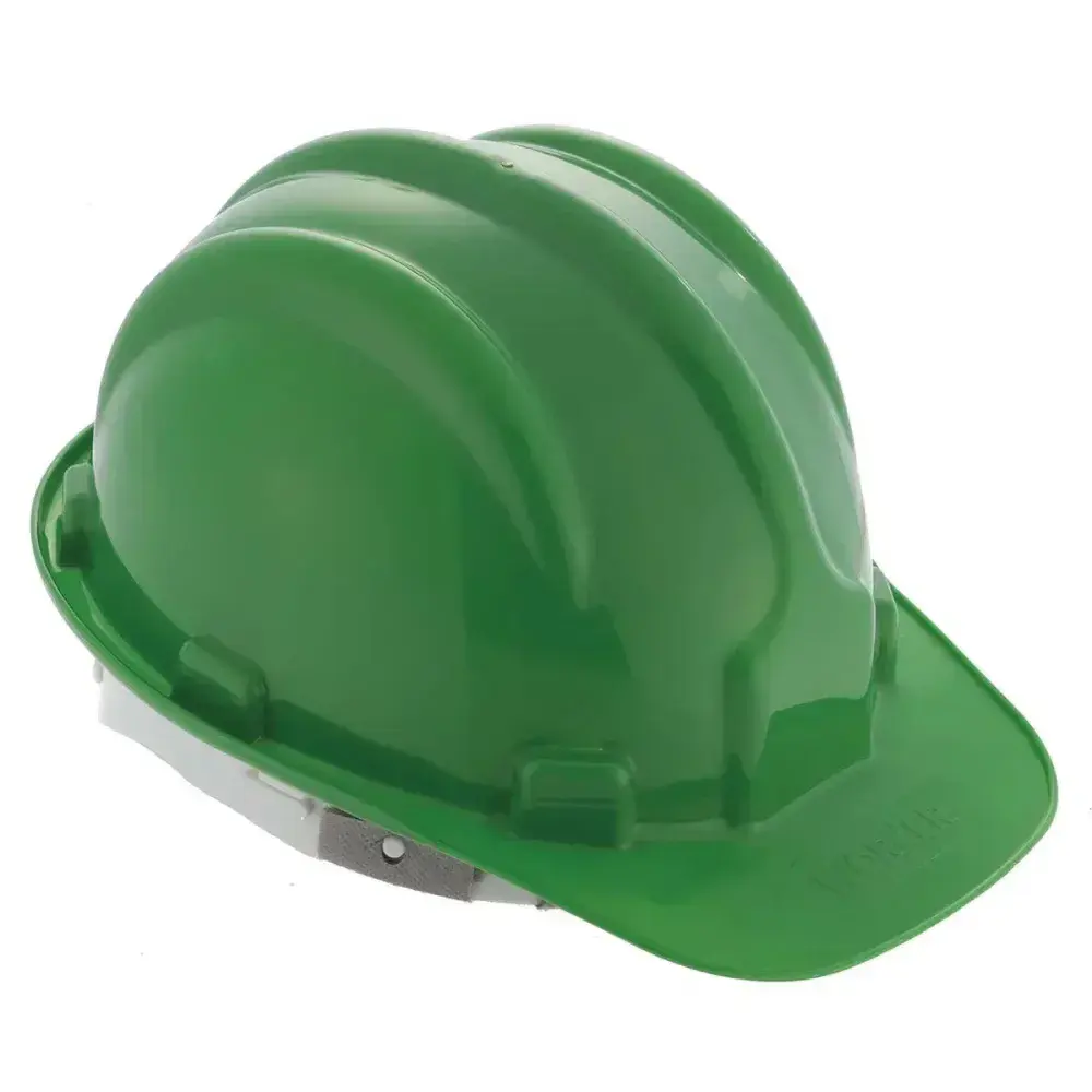 Capacete de proteção com caneira verde Worker — fotografia 3