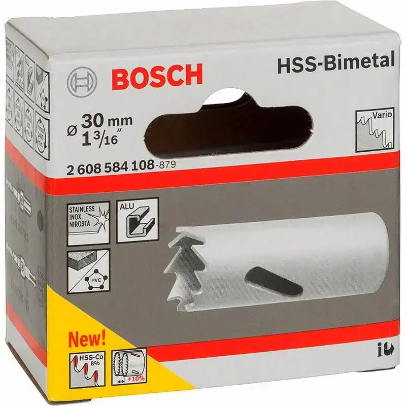 Serra copo 1.3/16 pol 30MM em aço bimetálico e cobalto Bosch — fotografia 4