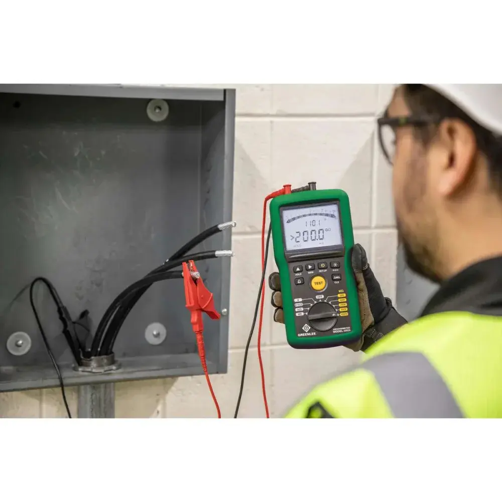 Megômetro digital portátil 1KV cat iv 600V Greenlee — fotografia 9