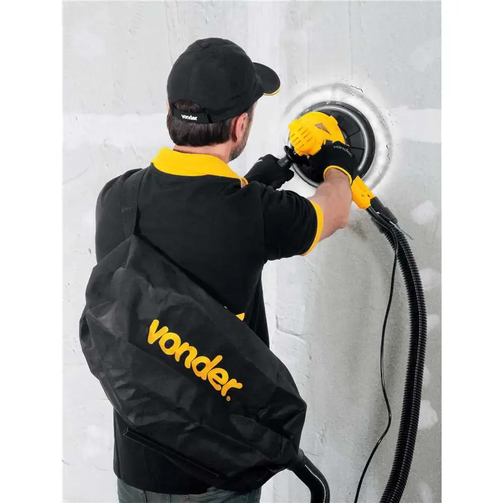 Lixadeira de parede e teto 750W com LED e saco de aspiração LPV 750 Vonder 220 V — fotografia 9