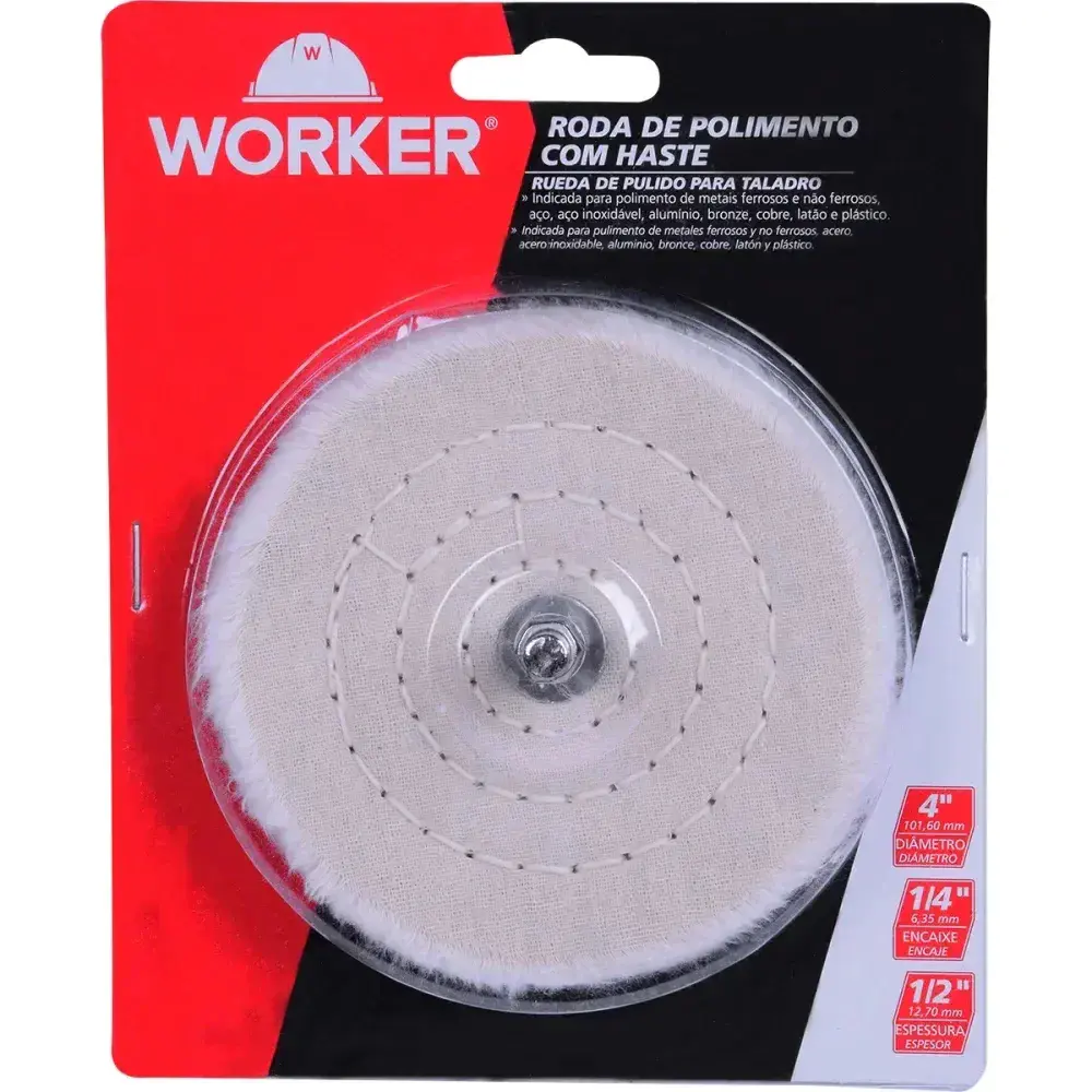 Roda de polimento 4 com haste 1/4 Worker — fotografia 6
