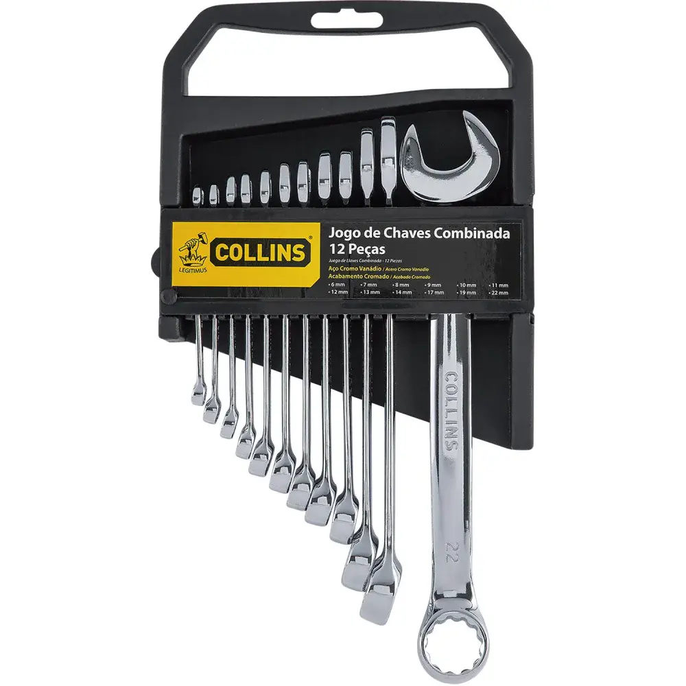 Jogo de chave combinada 6 á 22MM 12 peç Collins — fotografia de referência
