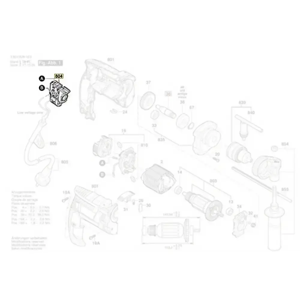Interruptor para furadeira GSB 16 RE em 220 v 1607200270 Bosch — fotografia 5