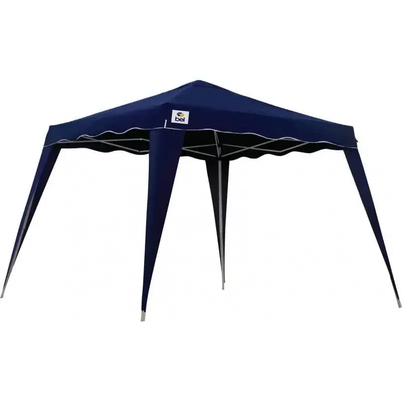Tenda gazebo azul em poliéster 3 x 3 x 2.4 metros dobrável pés em alumínio 333300 BEL