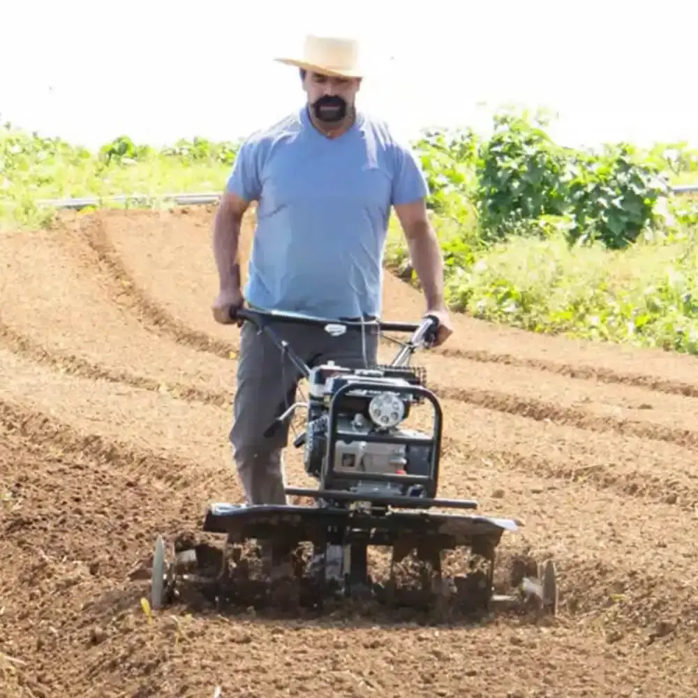 Motocultivador à gasolina 7HP com rodas e enxada rotativa TT90R-XP-U Toyama — fotografia 9