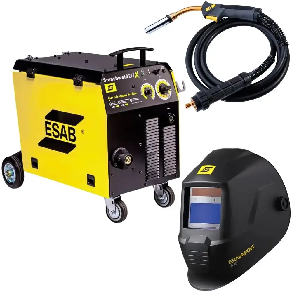 Máquina de solda mig/mag 250A com tocha MIG 3 metros e máscara automática Esab — fotografia 2