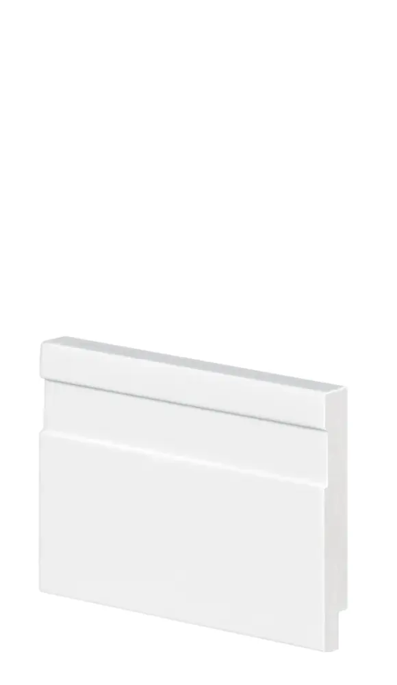 Rodapé slim frisado 2,40M 70X10MM branco Arquitech