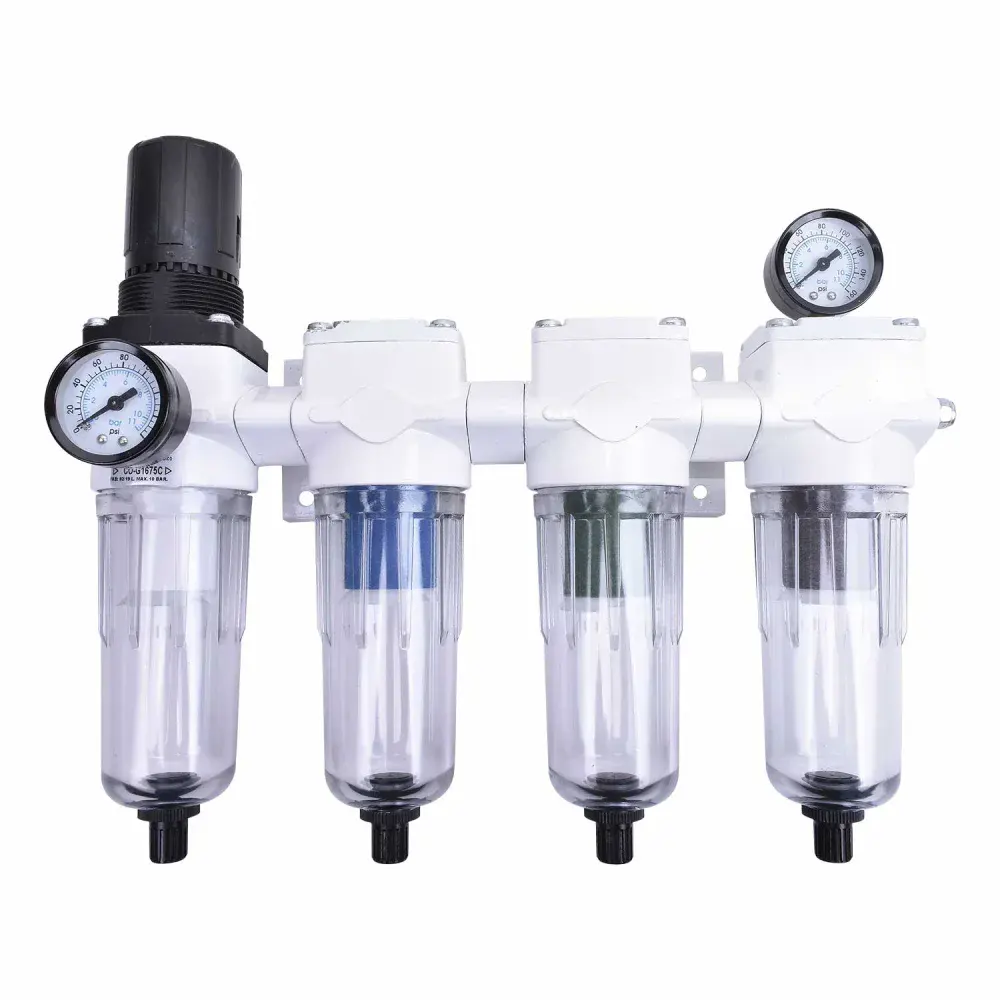 Filtro regulador de ar odontológico quadruplo médio 1/2 CJ042-M Pressure