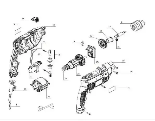 Induzido para furadeira TM500 127V black&decker — fotografia 4