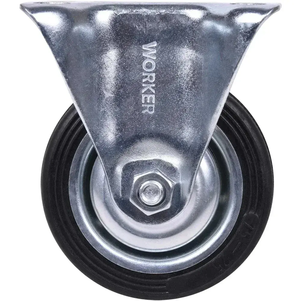 Rodízio de borracha 6 160MM fixo preto Worker — fotografia 6