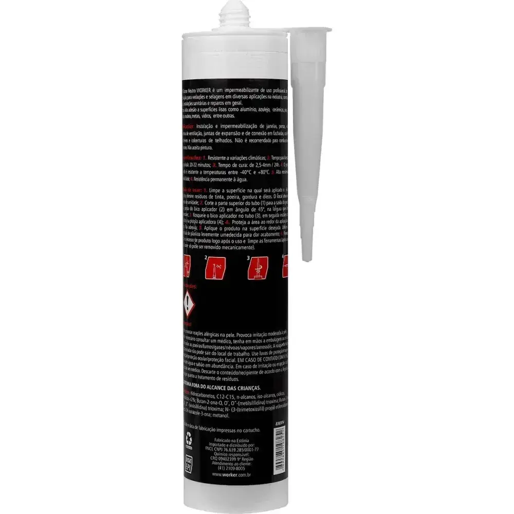 Silicone neutro transparente 280ML 274G Worker — fotografia 10