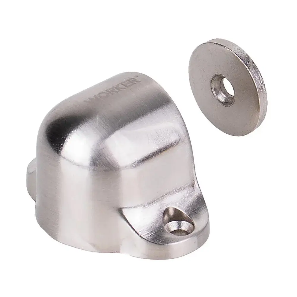 Fixador de porta magnético tipo montado no chão curvado Worker — fotografia 6