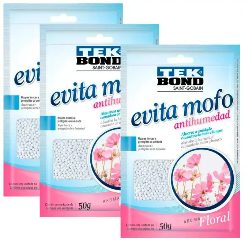 Evita mofo floral sachê 50 GR kit com 3 unidades Tekbond — fotografia de referência