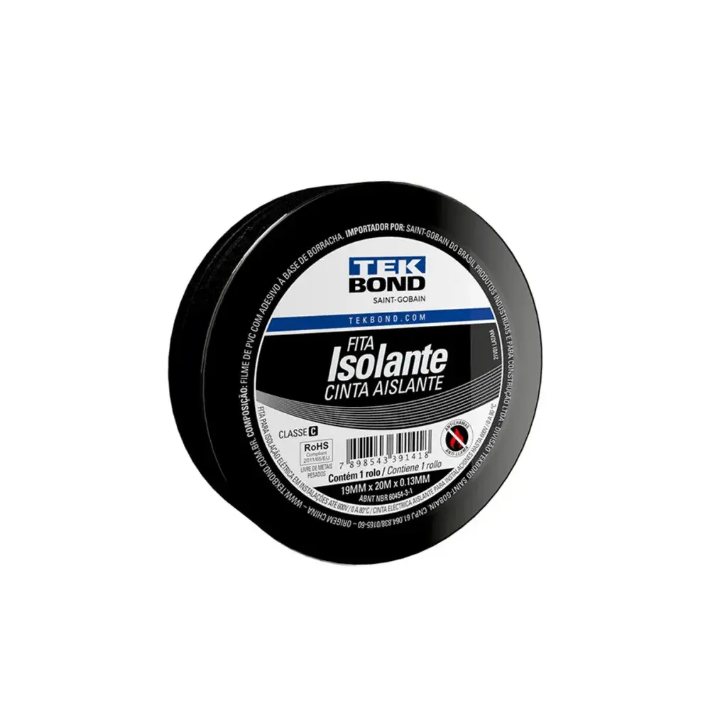 Fita isolante 19MMX20M Tekbond