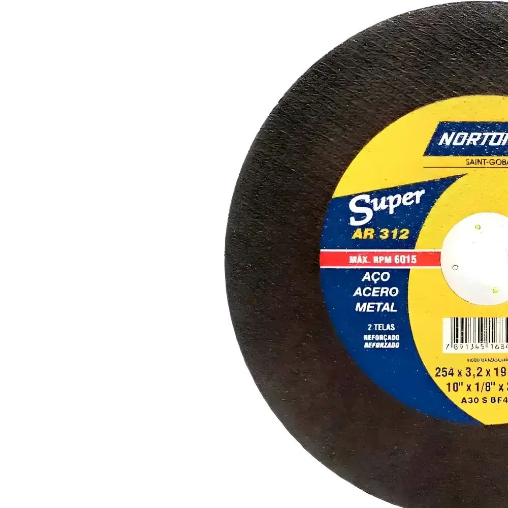 Disco de corte 12 POL com furo 3/4 pol 5 uni AR312 Norton — fotografia 5