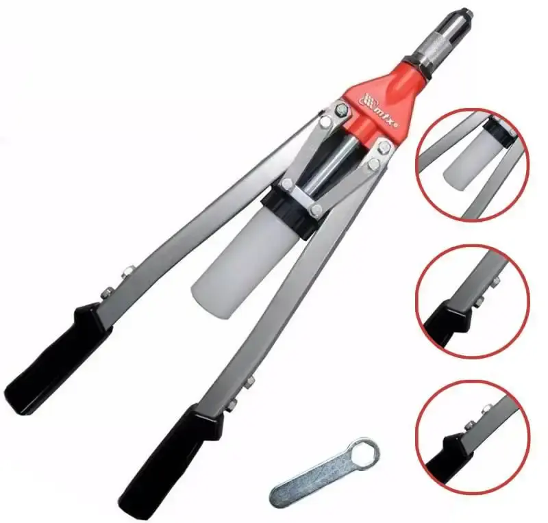 Alicate rebitador manual alavanca profissional com coletor 3.2 a 6.4 MM profissional 405359 MTX — fotografia 5