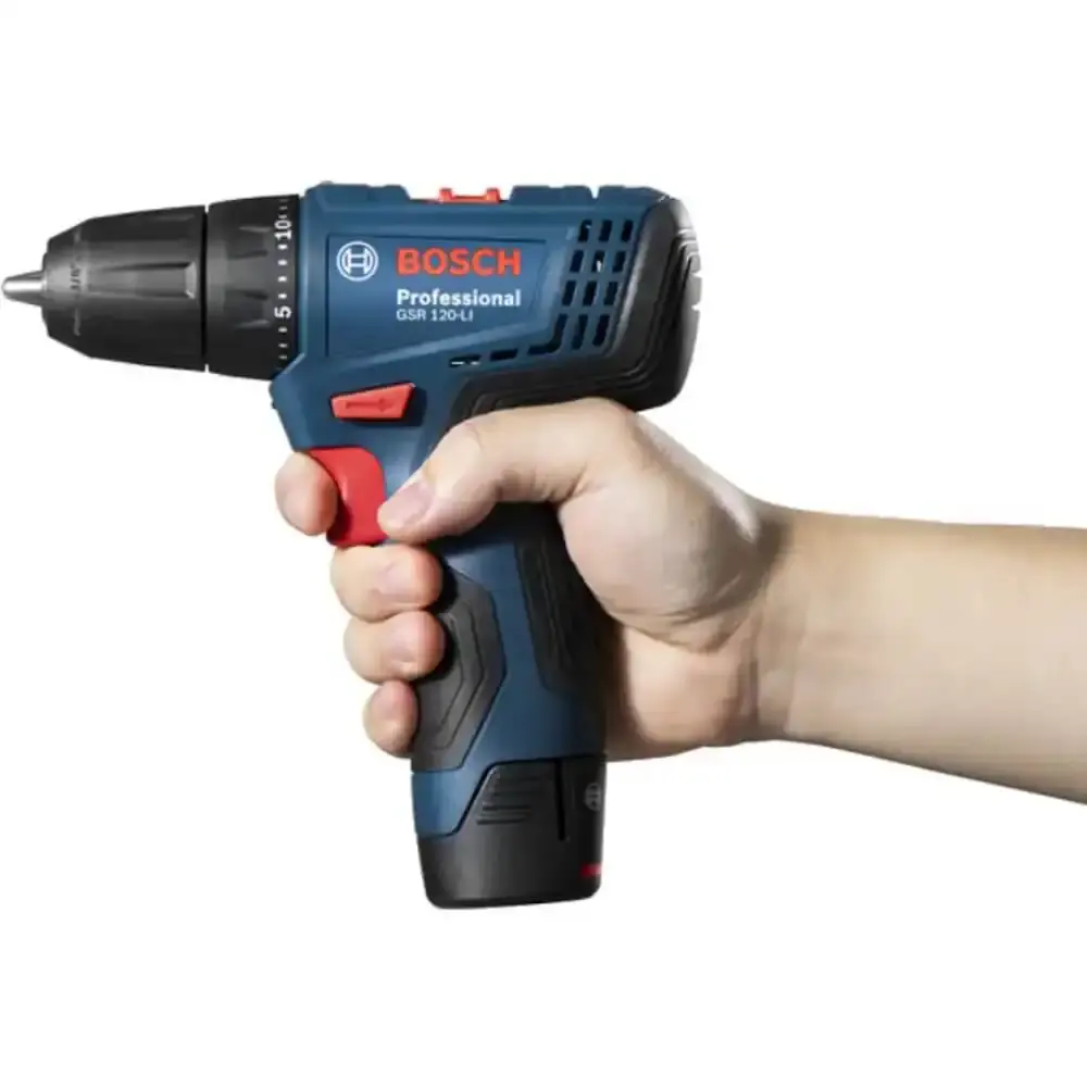 Parafusadeira e furadeira à bateria 12V GSR 120-LI com 1 bateria e maleta Bosch Bivolt — fotografia 5