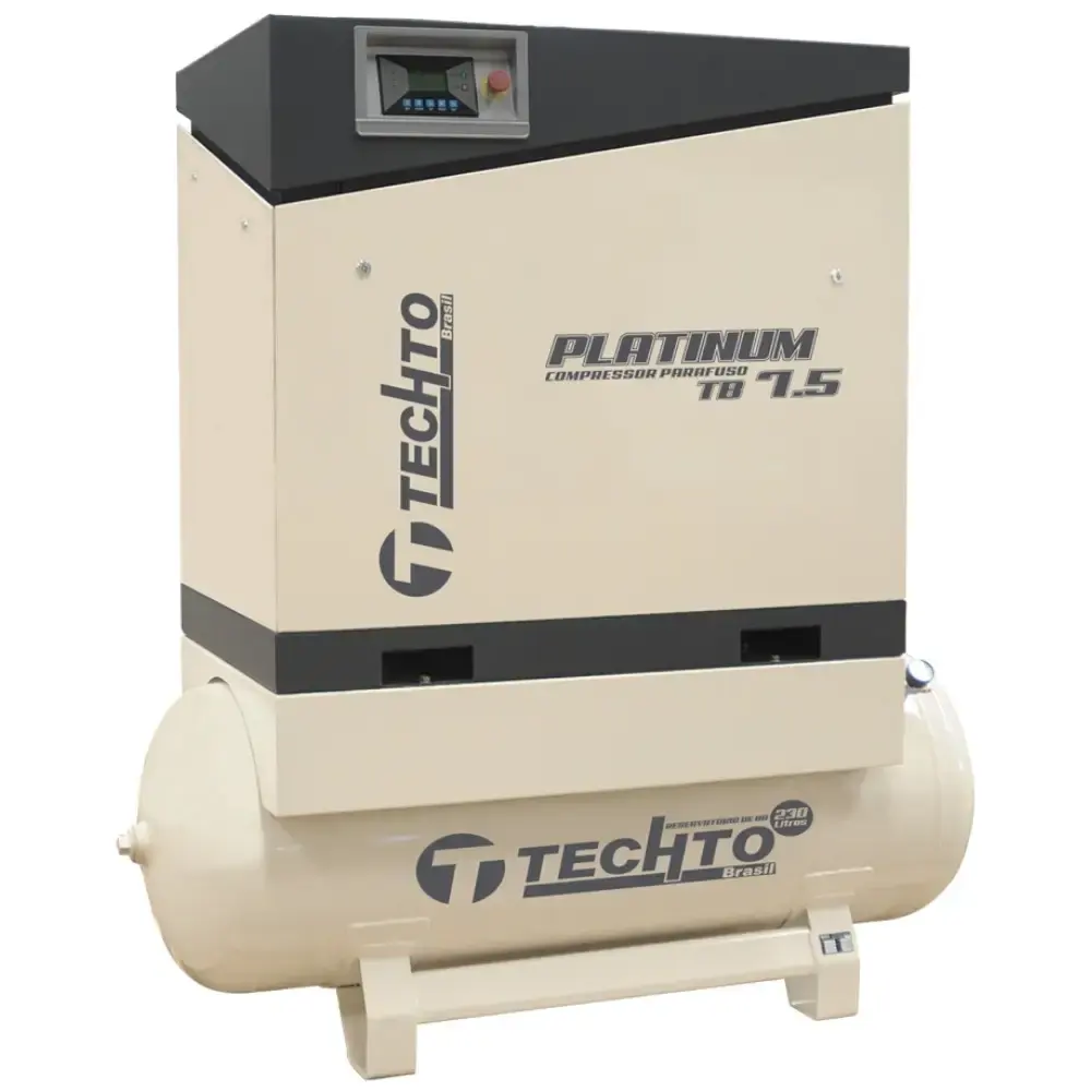 Compressor de parafuso platinum 7,5HP 8BAR 220V TB7,5 techto
