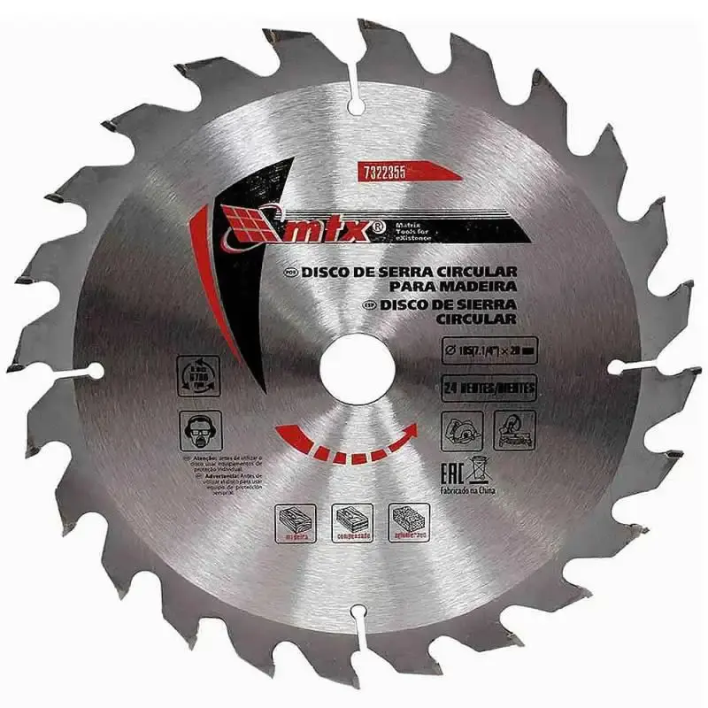 Serra Circular de Widea 7.1/4 Pol x 24 Dentes Furo 20MM 7322355 MTX