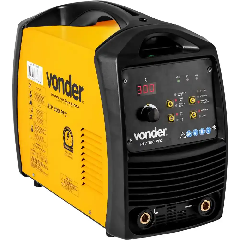 Máquina de solda inversora com eletrodo e TIG 300 a RIV300 PFC display digital Vonder — fotografia 8