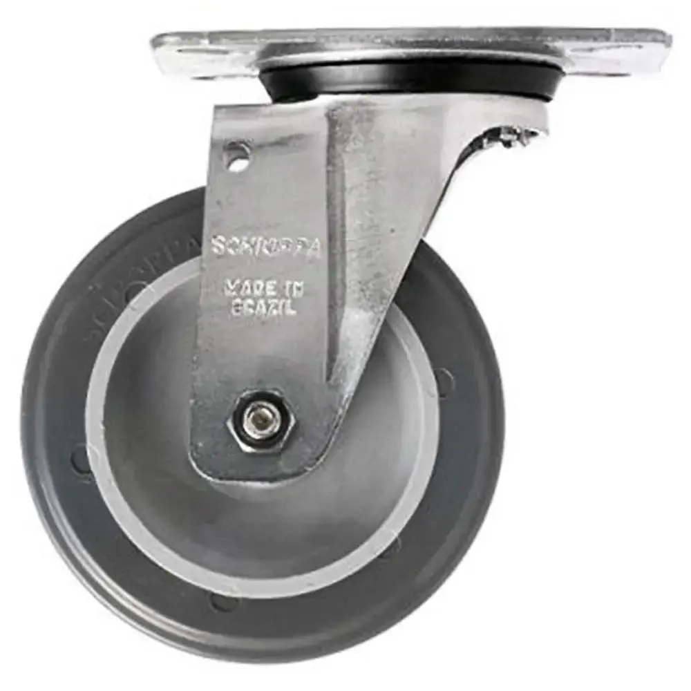 Rodízio Giratório PVC com Placa até 85 Kg GL612-BP SCHIOPPA