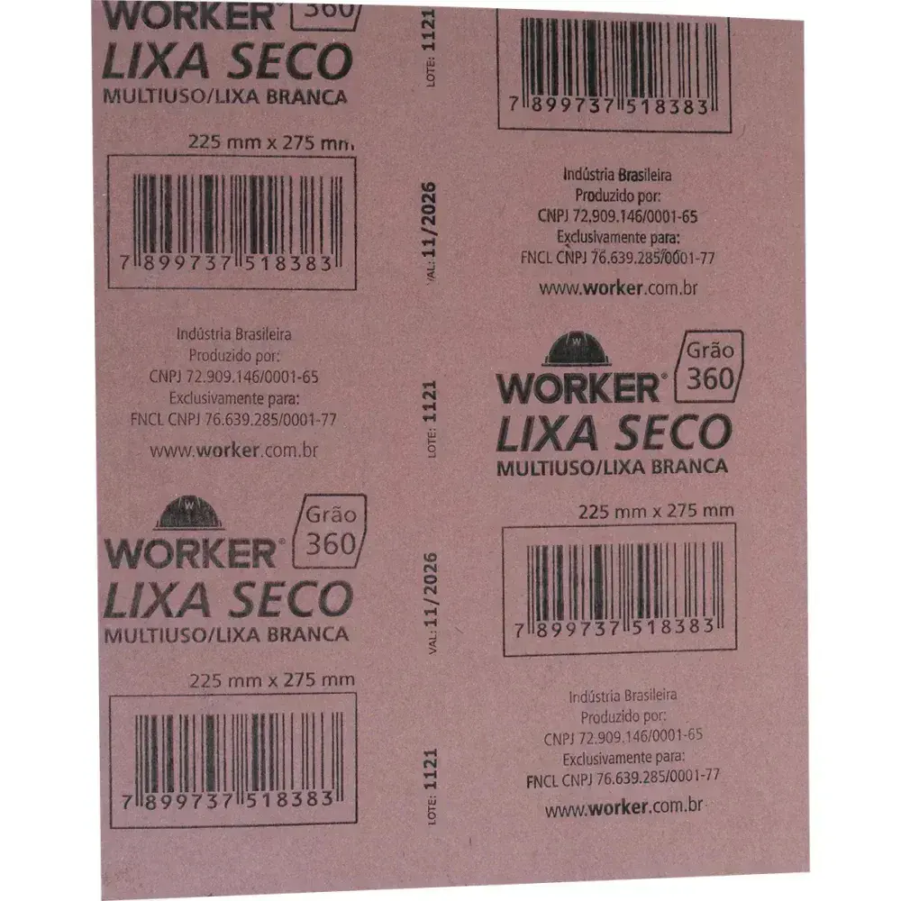 Lixa seco GR360 225MM x 275MM Worker — fotografia 3
