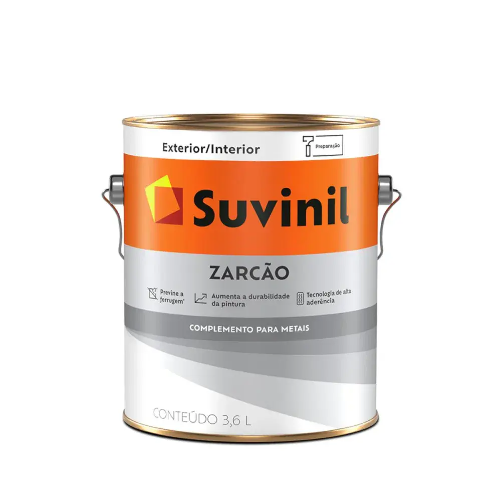 Fundo zarcão para metais laranja 3,6L Suvinil