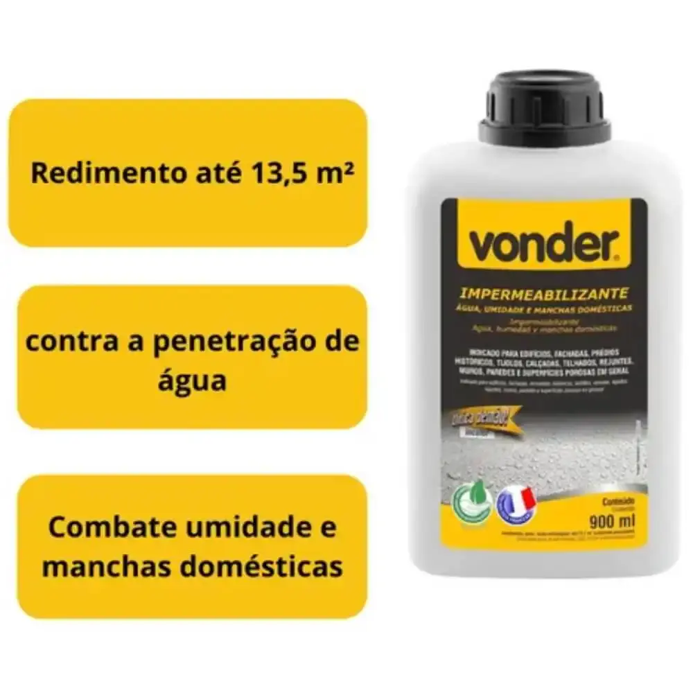 Impermeabilizante contra água. umidade e manchas naturais 900 ML Vonder — fotografia 2