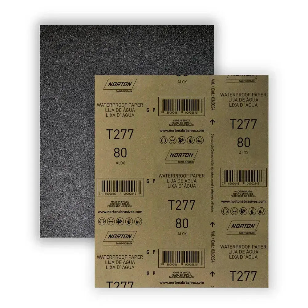 Folha de lixa de água T277 G80 230X280MM Norton — fotografia 6