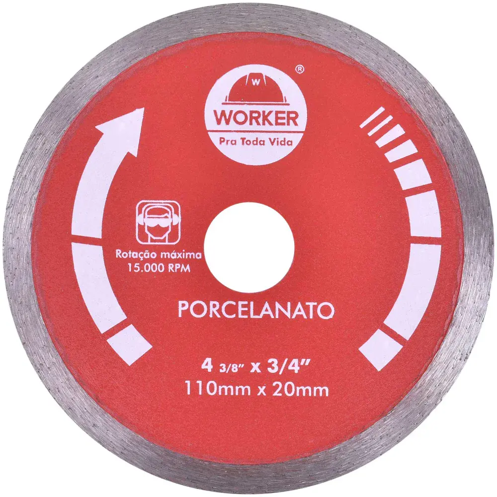 Disco diamantado porcelanato 110MM x 20MM Worker
