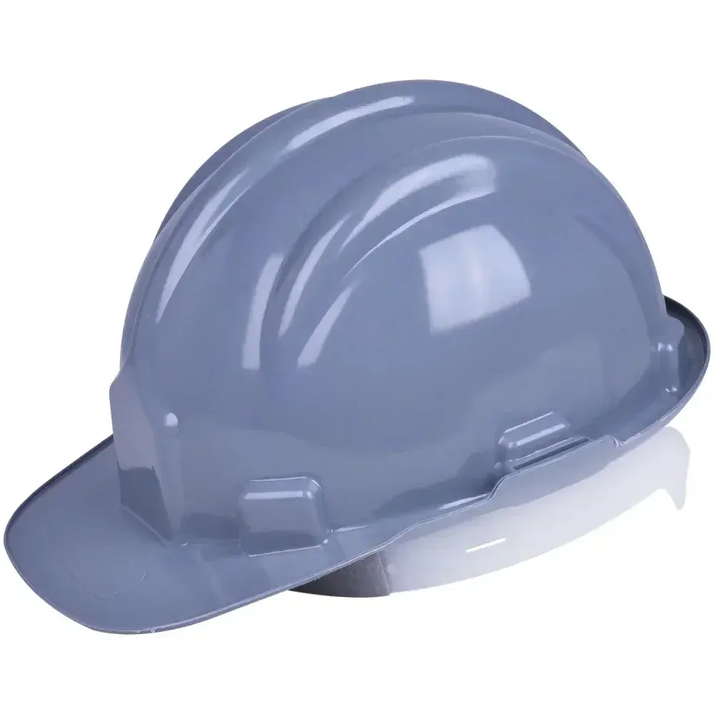 Capacete de segurança com carneira e aba frontal cinza Worker — fotografia 6