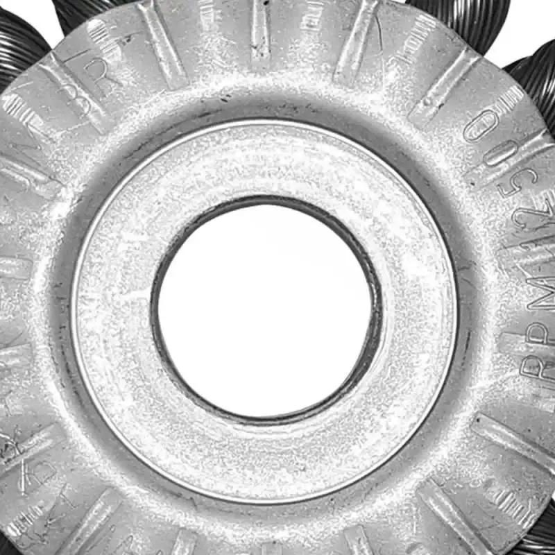 Escova de Aço Carbono Circular Trançada 4.1/2 x 1/2 x 7/8 POL 2003 ABRASFER — fotografia 3