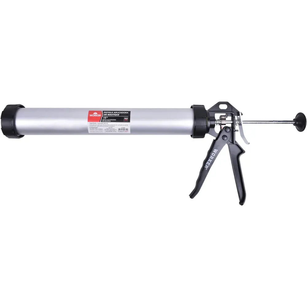 Pistola aplicadora de mastique em alumínio 15 600ML Worker