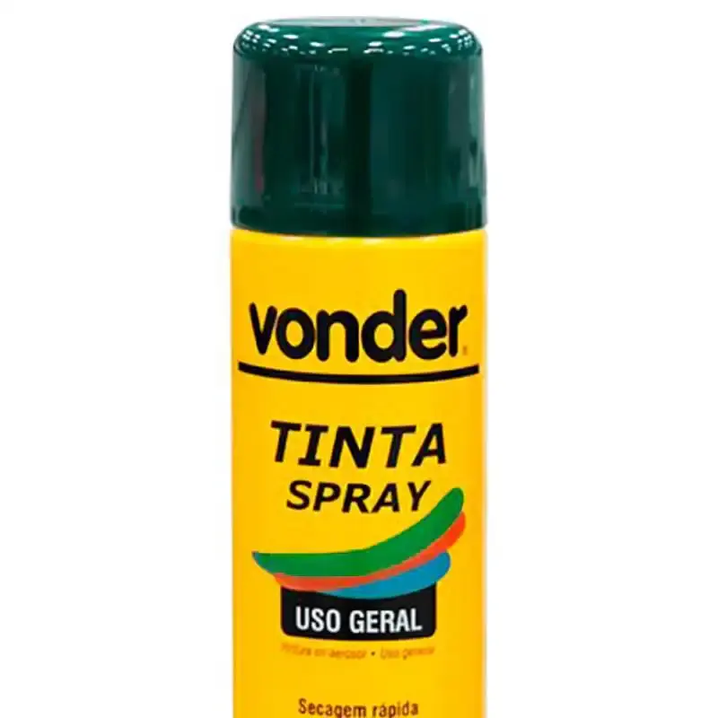 Tinta spray verde escuro 400 ML 250 GR Vonder — fotografia 2