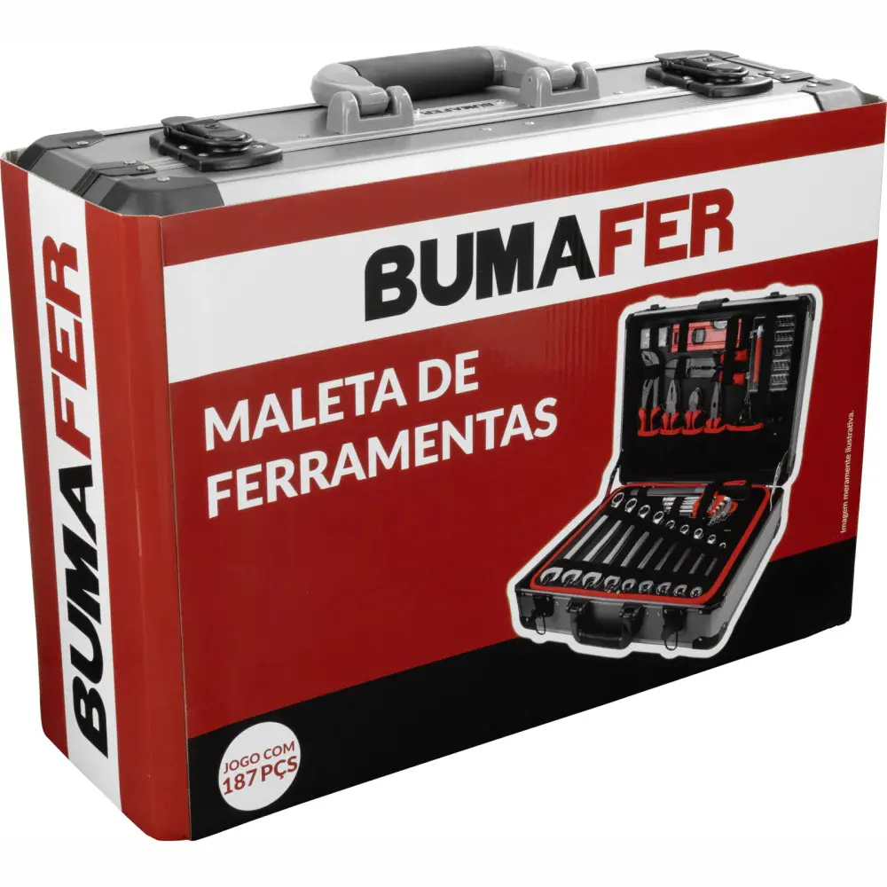 Maleta ferramentas 187 peças Bumafer — fotografia 6