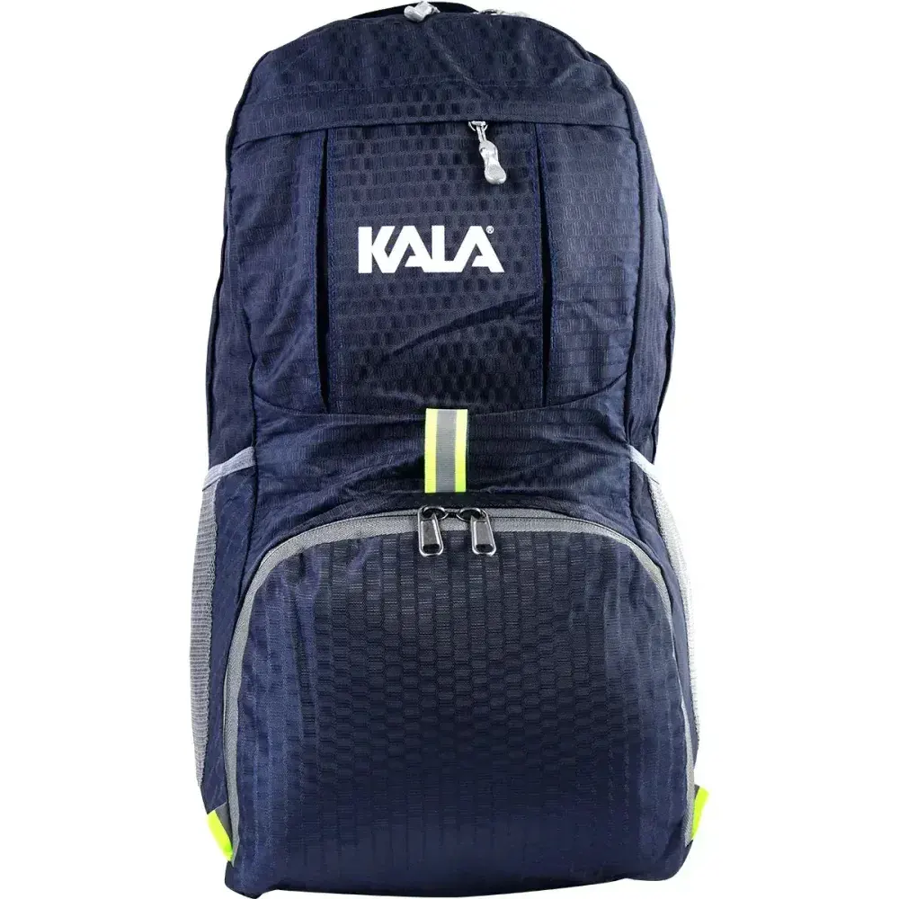 Mochila ultra compacta em poliéster azul 30L Kala — fotografia 7