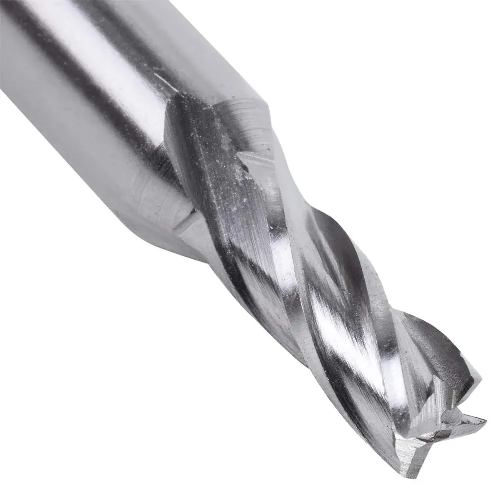 Fresa de topo reto aço rápido 1/4” haste 3/8” Worker — fotografia 5