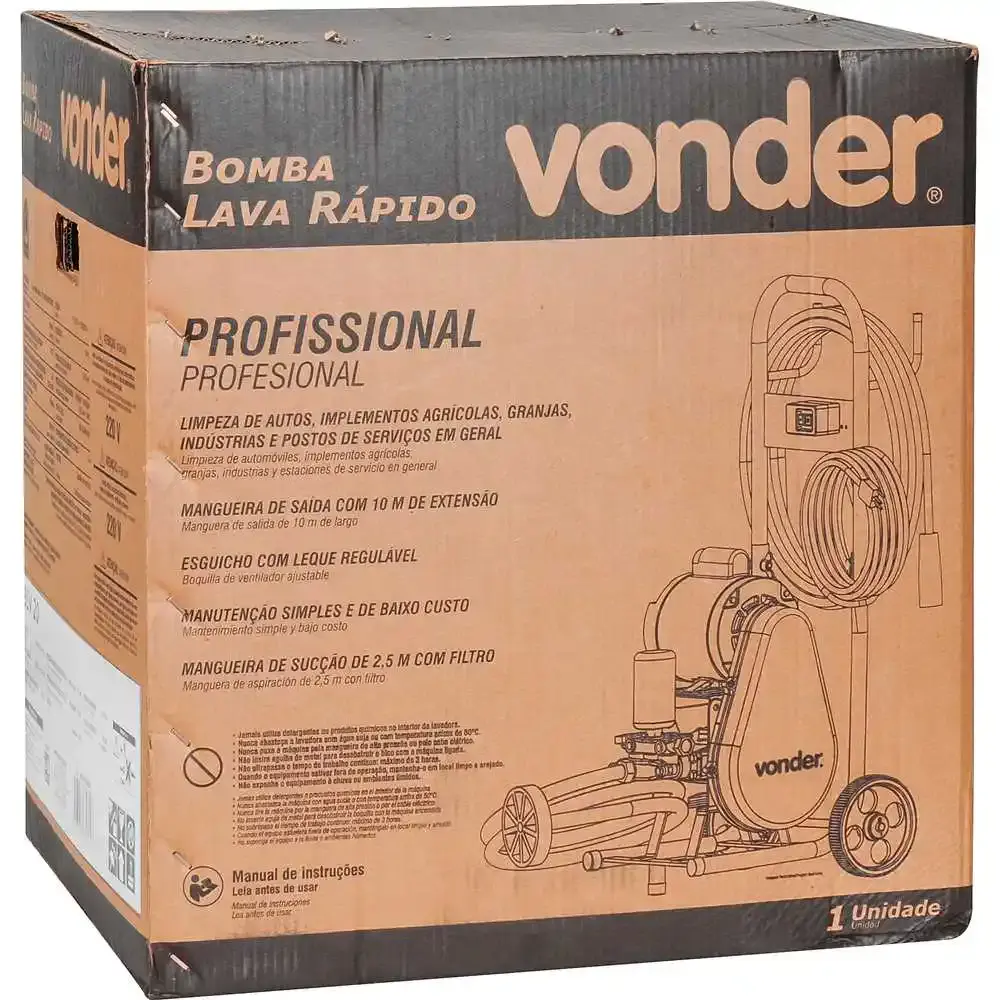 Bomba lava-rápido alta pressão 1500W 2CV bivolt BLV 20 Vonder — fotografia 4