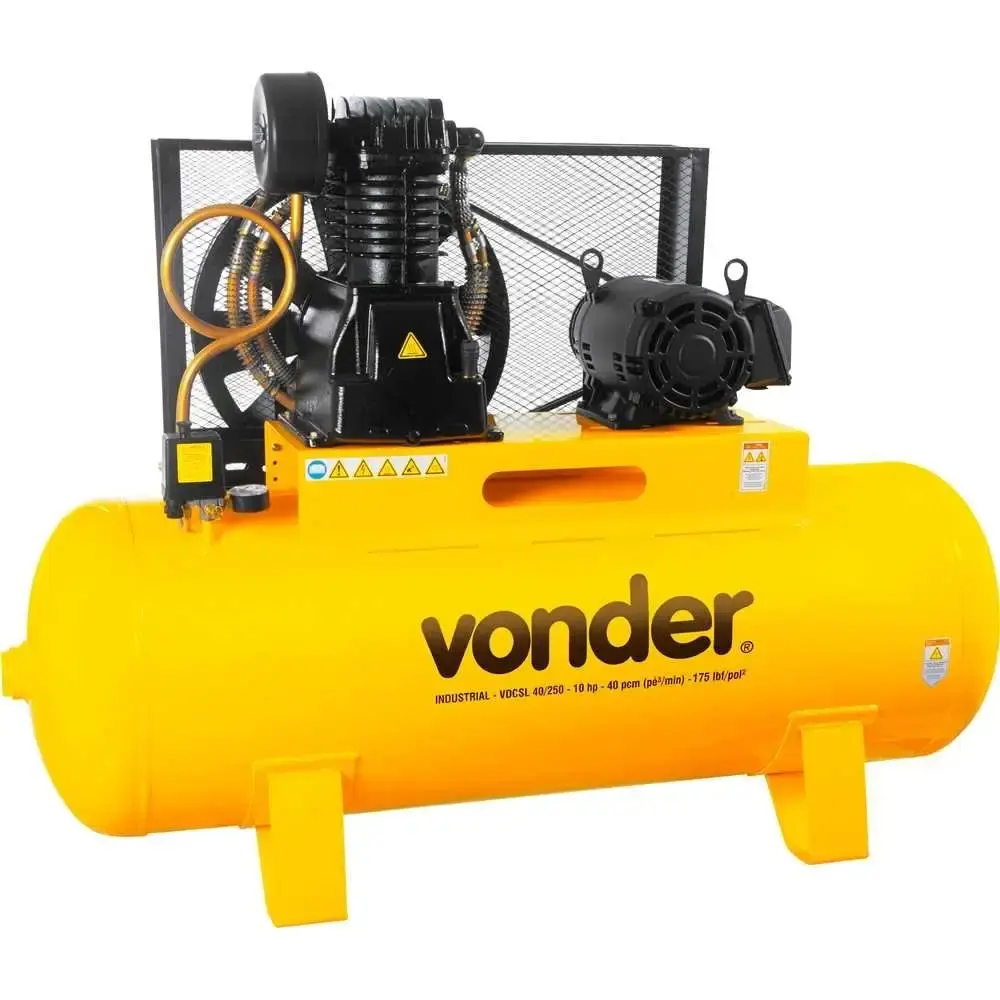 Compressor de ar VDCSL-40/250 10,0CV trifásico 380 v / 660 v Vonder — fotografia de referência
