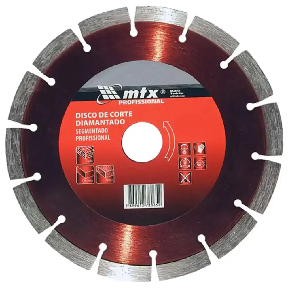 Kit disco de corte diamantado turbo 110X20MM 10 unidades MTX — fotografia 2
