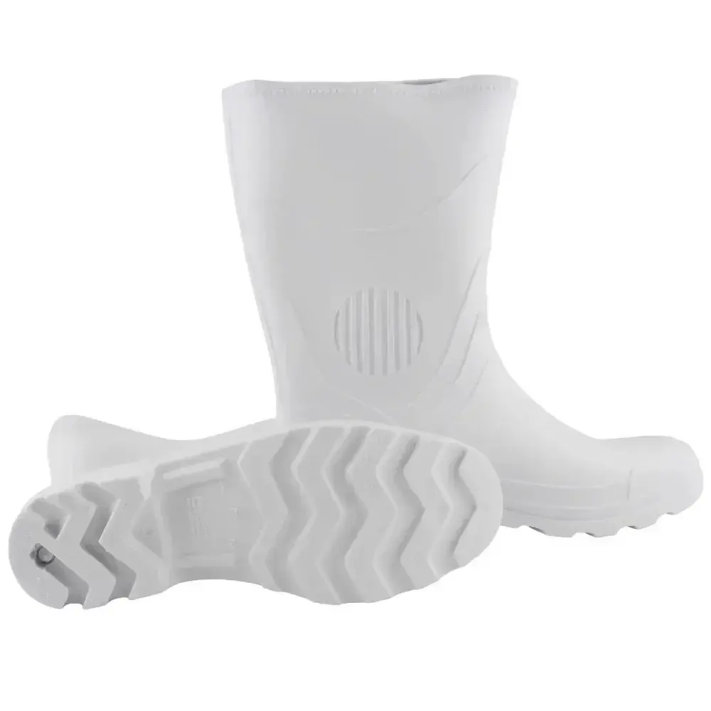 Bota de pvc branca Nº39 modelo 387 pega forte grendene — fotografia 10
